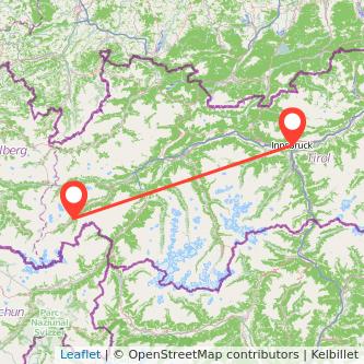 Innsbruck Ischgl Mitfahrgelegenheit Karte