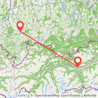 Innsbruck Kempten Mitfahrgelegenheit Karte