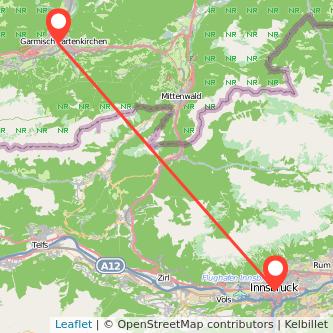Innsbruck Garmisch-Partenkirchen Bahn Karte