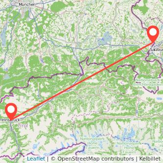 Innsbruck Freilassing Bahn Karte