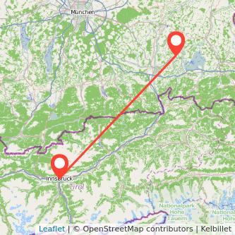 Innsbruck Bad Endorf Bahn Karte