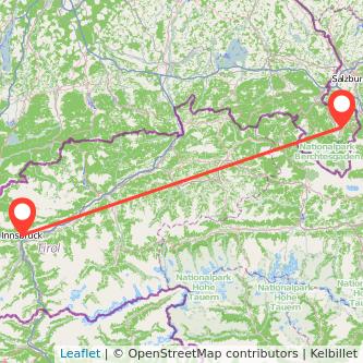 Innsbruck Berchtesgaden Bahn Karte