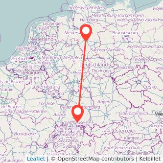 Radolfzell am Bodensee Hannover Mitfahrgelegenheit Karte