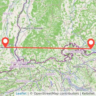 Radolfzell am Bodensee Mulhouse Bahn Karte