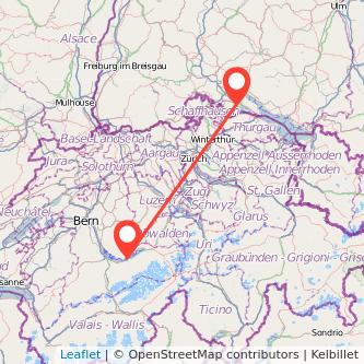 Radolfzell am Bodensee Interlaken Bahn Karte