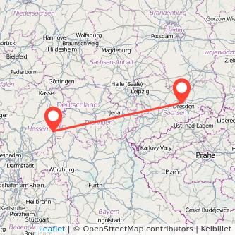 Radebeul Fulda Mitfahrgelegenheit Karte