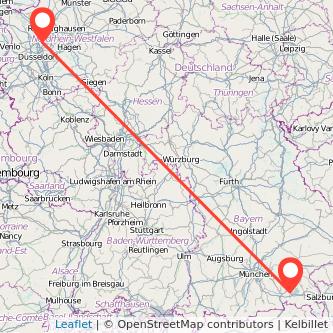 Prien am Chiemsee Mülheim an der Ruhr Bahn Karte