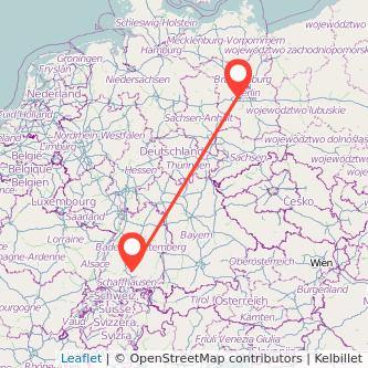 Potsdam Tuttlingen Bahn Karte