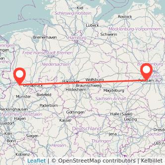 Potsdam Rheine Mitfahrgelegenheit Karte