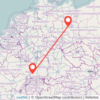 Potsdam Freiburg im Breisgau Bahn Karte