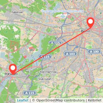 Potsdam Berlin Mitfahrgelegenheit Karte