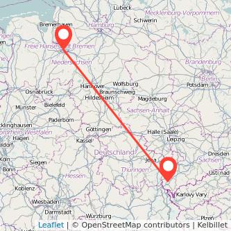 Plauen Bremen Mitfahrgelegenheit Karte