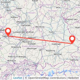 Plattling Saarbrücken Bahn Karte