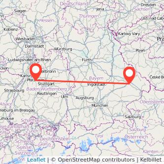 Plattling Pforzheim Bahn Karte