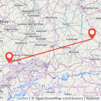 Plattling Belfort Bahn Karte