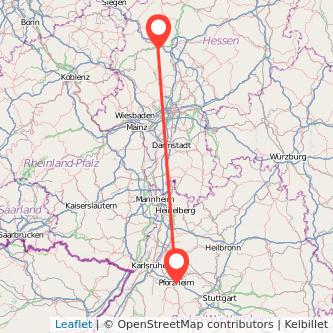 Pforzheim Wetzlar Bahn Karte