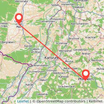 Pforzheim Landau in der Pfalz Mitfahrgelegenheit Karte