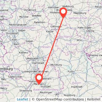 Pforzheim Goslar Mitfahrgelegenheit Karte