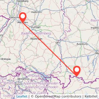 Pforzheim Füssen Bus Karte