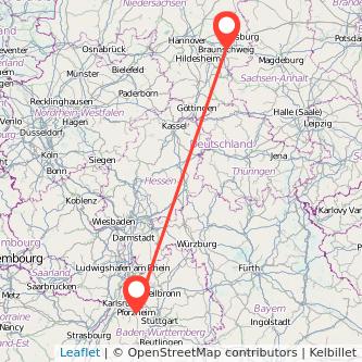 Pforzheim Braunschweig Mitfahrgelegenheit Karte
