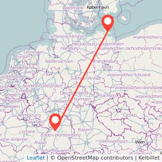 Pforzheim Bergen auf Rügen Bahn Karte