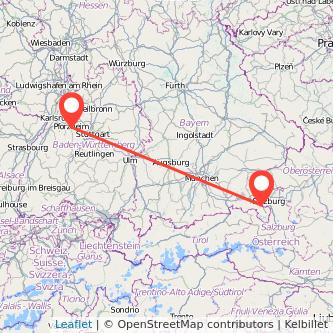 Pforzheim Bad Reichenhall Bahn Karte