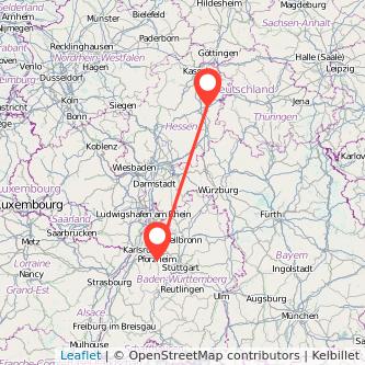 Pforzheim Bad Hersfeld Bahn Karte