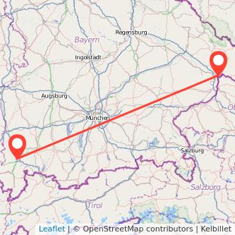 Passau Kempten Mitfahrgelegenheit Karte