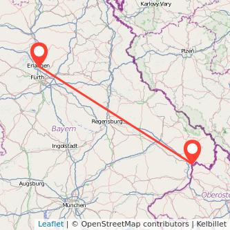 Passau Erlangen Mitfahrgelegenheit Karte