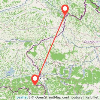Passau Bayerisch Gmain Bahn Karte