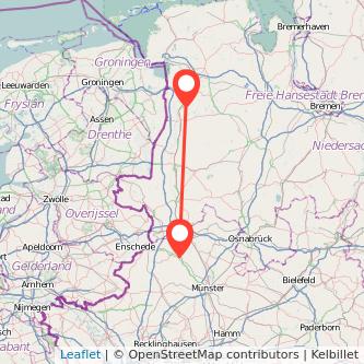 Papenburg Steinfurt Mitfahrgelegenheit Karte
