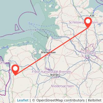 Papenburg Neumünster Bahn Karte