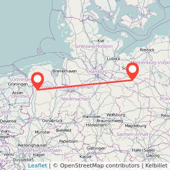 Papenburg Ludwigslust Bahn Karte