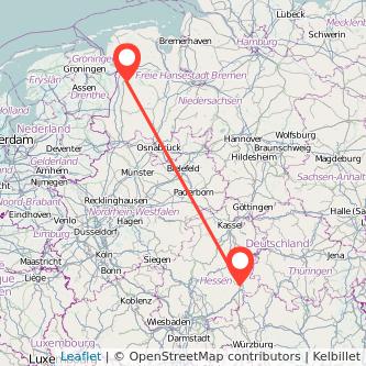 Papenburg Fulda Mitfahrgelegenheit Karte