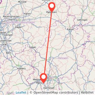 Paderborn Rüsselsheim Mitfahrgelegenheit Karte