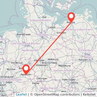 Paderborn Rostock Mitfahrgelegenheit Karte