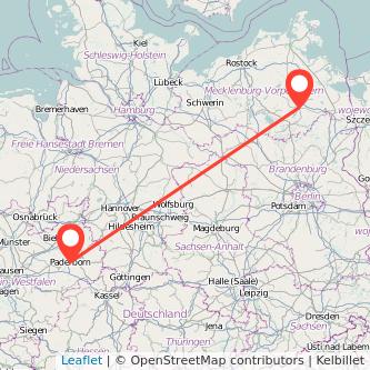 Paderborn Neubrandenburg Mitfahrgelegenheit Karte