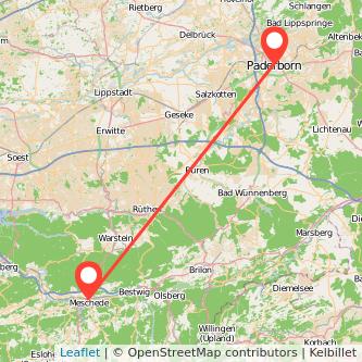 Paderborn Meschede Mitfahrgelegenheit Karte