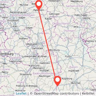 Paderborn Memmingen Mitfahrgelegenheit Karte