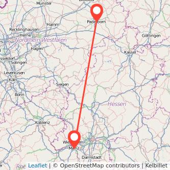 Paderborn Mainz Mitfahrgelegenheit Karte