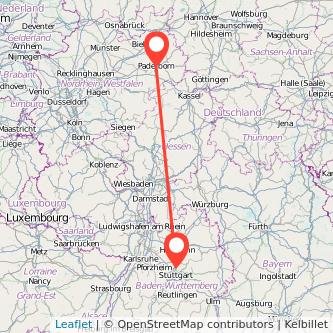 Paderborn Ludwigsburg Bahn Karte