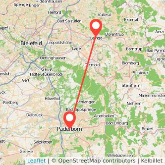 Paderborn Lemgo Mitfahrgelegenheit Karte