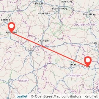 Paderborn Jena Mitfahrgelegenheit Karte