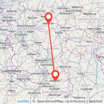 Paderborn Heilbronn Mitfahrgelegenheit Karte
