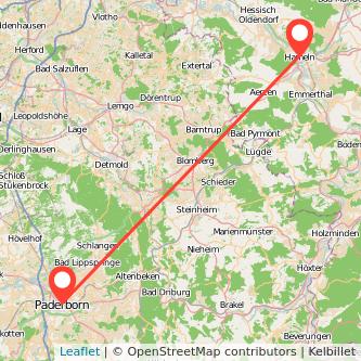 Paderborn Hameln Mitfahrgelegenheit Karte