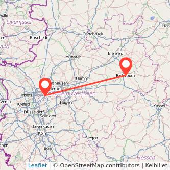 Paderborn Essen Mitfahrgelegenheit Karte