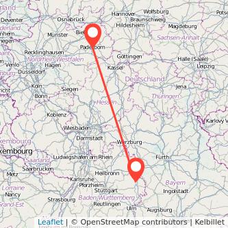 Paderborn Ellwangen Bahn Karte