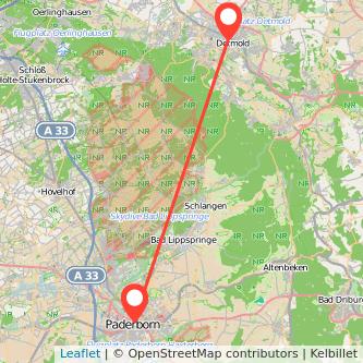 Paderborn Detmold Mitfahrgelegenheit Karte