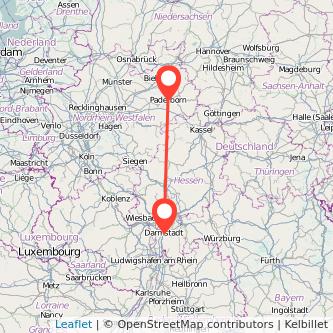 Paderborn Darmstadt Bahn Karte