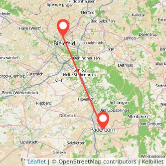 Paderborn Bielefeld Mitfahrgelegenheit Karte